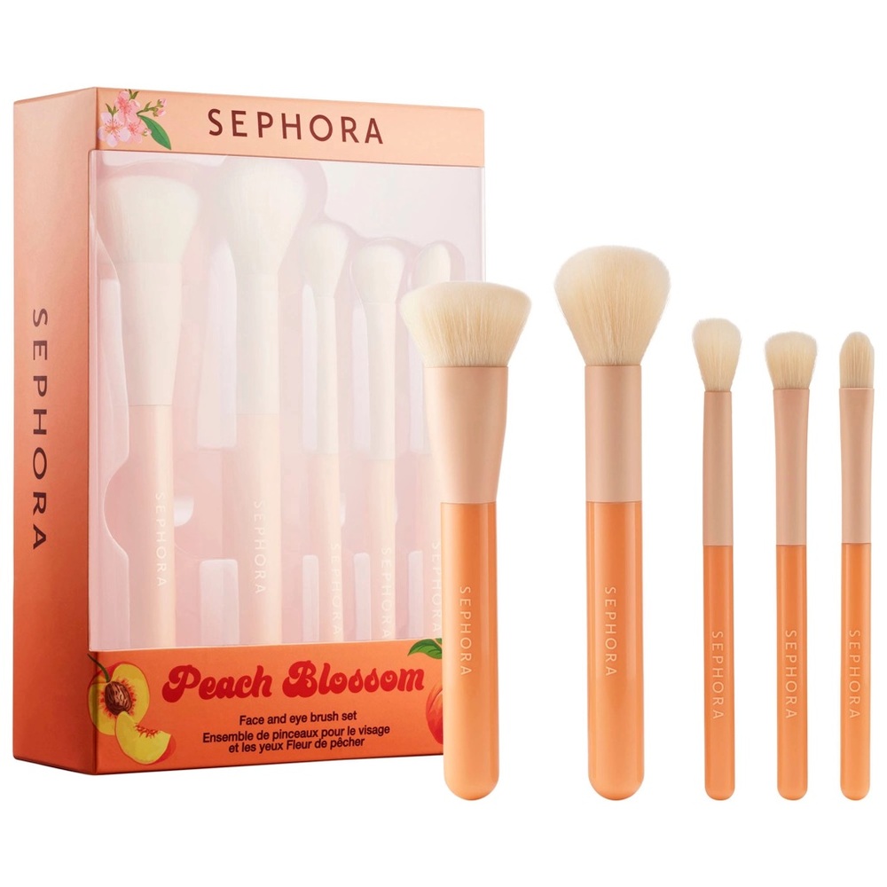 SEPHORA COLLECTION Peach Blossom Face and Eye Brush Set